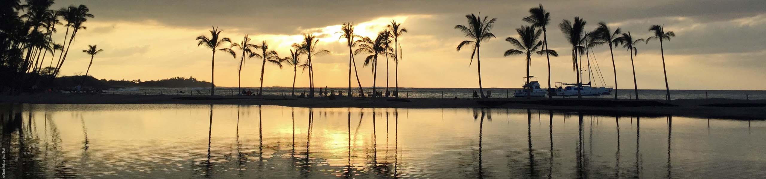 Sunset at Anaehoʻomalu Bay - Big Island, Hawaii, USA